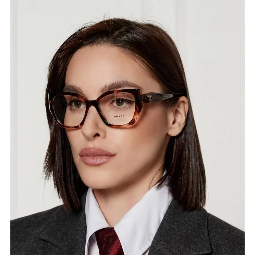 NEW PRADA EYEGLASSES PR18WV 07R1O1, PR 18WV 07R1O1 HAVANA WOMEN EYEWEAR VPR 18W